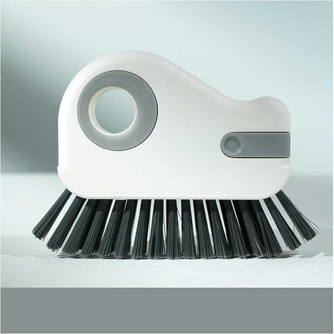 2 in 1 Groove Cleaning Brush Window Track Cleaning Tools 2024 New Hard Bristle Crevice Cleaning Brush with Hidden Scraper, Shutter Door Window Track Kitchen Cleaning Brushes Kit