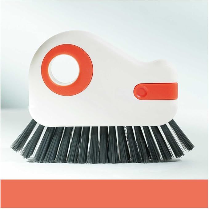 2 in 1 Groove Cleaning Brush Window Track Cleaning Tools 2024 New Hard Bristle Crevice Cleaning Brush with Hidden Scraper, Shutter Door Window Track Kitchen Cleaning Brushes Kit