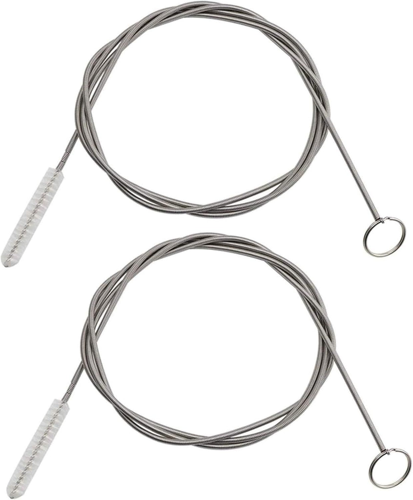 2 Pack 60 Inch Long Flexible Tube Cleaning Brush, Stainless Steel and Nylon Bristles, Suitable for Home Kitchen, Fish Tank, Water Pump Accessories, and More