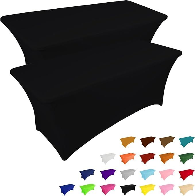 2 Pack Cloth for Rectangular Fitted Events Stretch Table Covers