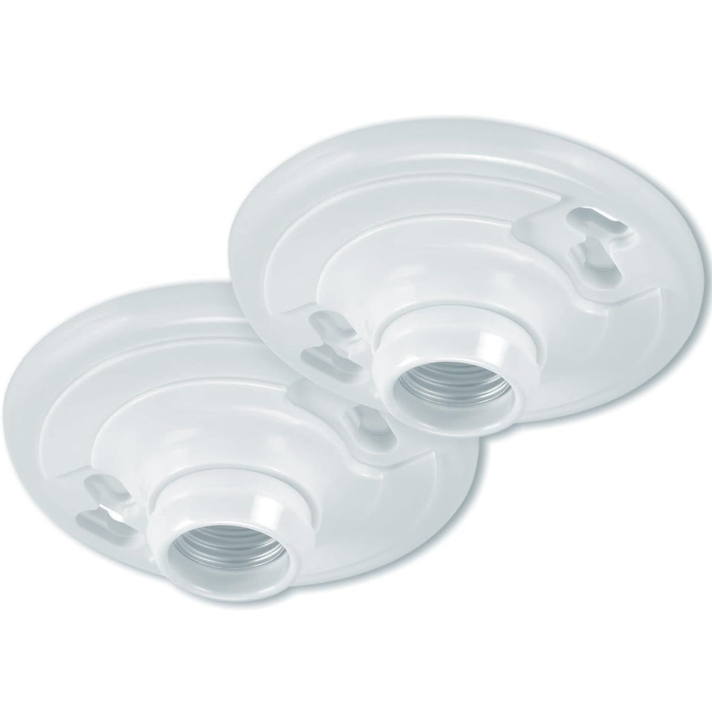 (2 Pack) Keyless Plastic Lamp Holder