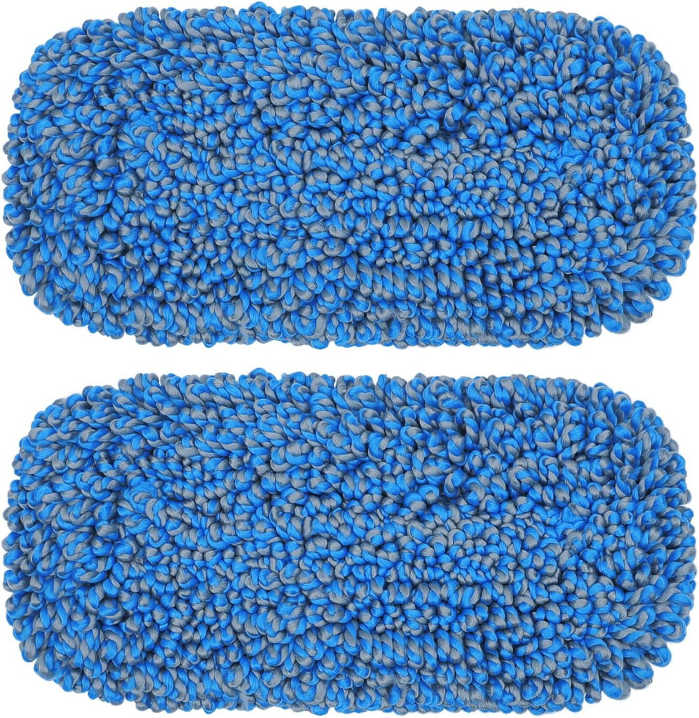 2 Pack Microfiber Mop Replacement Pad for Dry Dusting Wet Mopping (Dust Mop