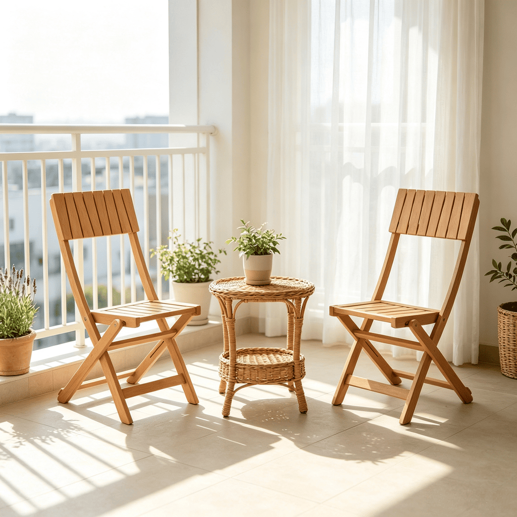 2 Pack Sturdy Wood Folding Dining Chairs with Slatted Backrest And Seat - Compact Furniture for Home And Garden-There are only two chairs