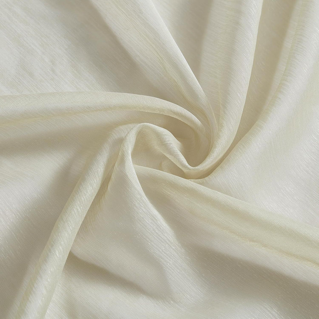 2 Piece Semi Sheer Voile Window Treatment Curtain Grommet Panels for Bedroom & Living Room (54" W x 84" L, Beige)