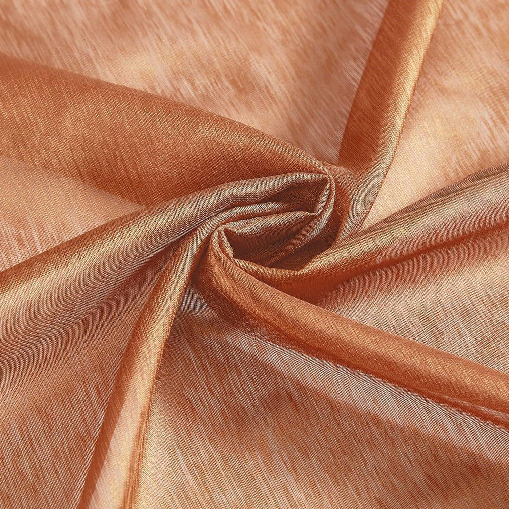 2 Piece Thick Premium Semi Sheer Voile Window Curtain Grommet Panels for Bedroom & Living Room (54" W x 84" L, Rust Orange)