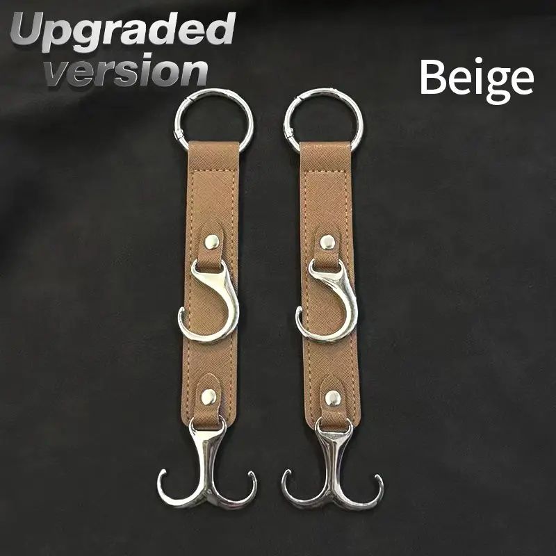 2 Pieces PU Car Hooks, Car Seat Cushion Hooks, Car Seat Back Storage Hooks, Faux Leather Car Hooks, Multi-functional Car Headrest Hooks, Car Seat Storage Boxes,