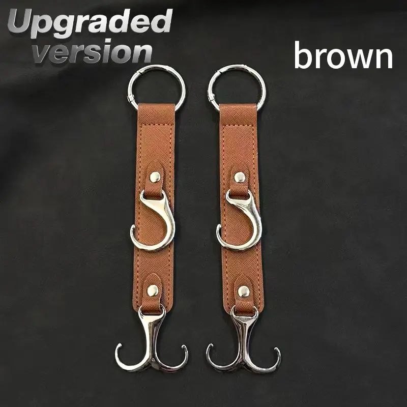2 Pieces PU Car Hooks, Car Seat Cushion Hooks, Car Seat Back Storage Hooks, Faux Leather Car Hooks, Multi-functional Car Headrest Hooks, Car Seat Storage Boxes,