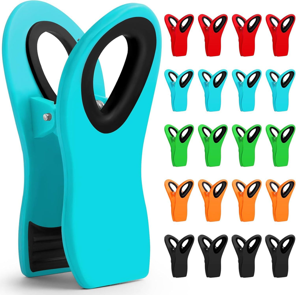 20 Pack Chip Clips, Bag Clips, Magnetic Clip for Chips, Snack and Other Food Bags, Office & Kitchen Use, Chip Clip Heavy Duty, Office Paper Clamps