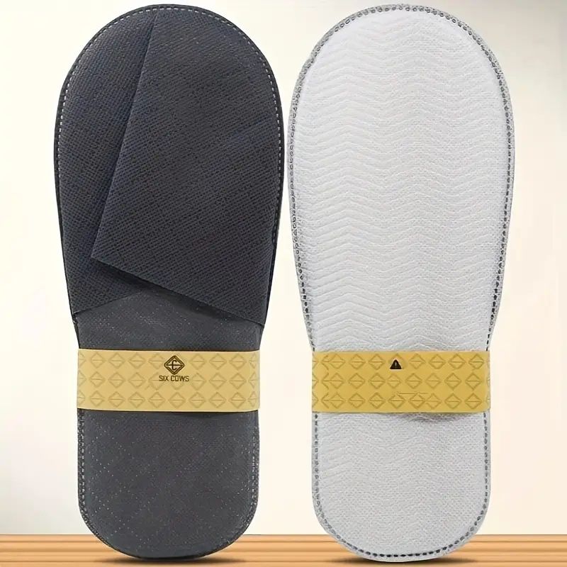 20 Pairs[ Five-star Hotel Disposable Slippers ], Suitable For Hotels, Spas, Travel, Shotless Families, Spa Slippers With Bags, Anti-slip, Individually Packaged