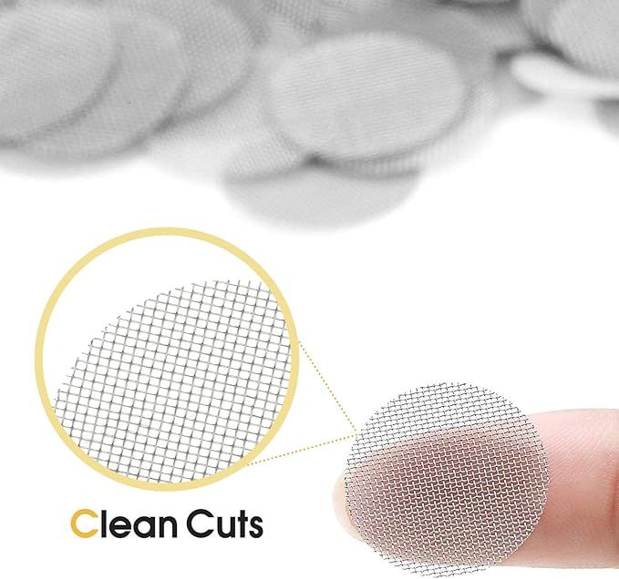 200 PCS 1/2 Inch Stainless Steel Pipe Screens, 1/2 Inch Metal Pipe Screen with Metal Box