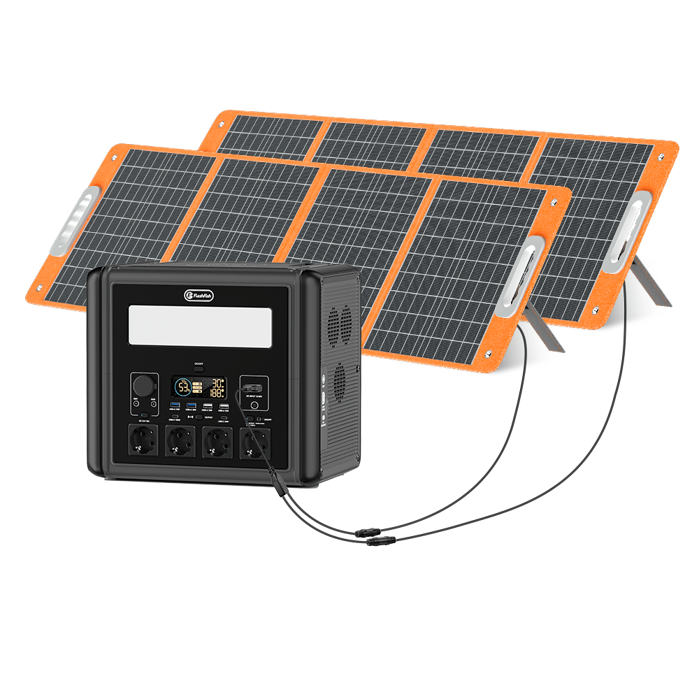 2000W Portable Power Station, 1536Wh LiFePO4 Battery Pack with 4000W Surge, AC Fast Charge,1.5H Full charged, LED Flashlight - Solar Generator for RV, Home Backup, Camping,Outdoor, Sturdy Handle