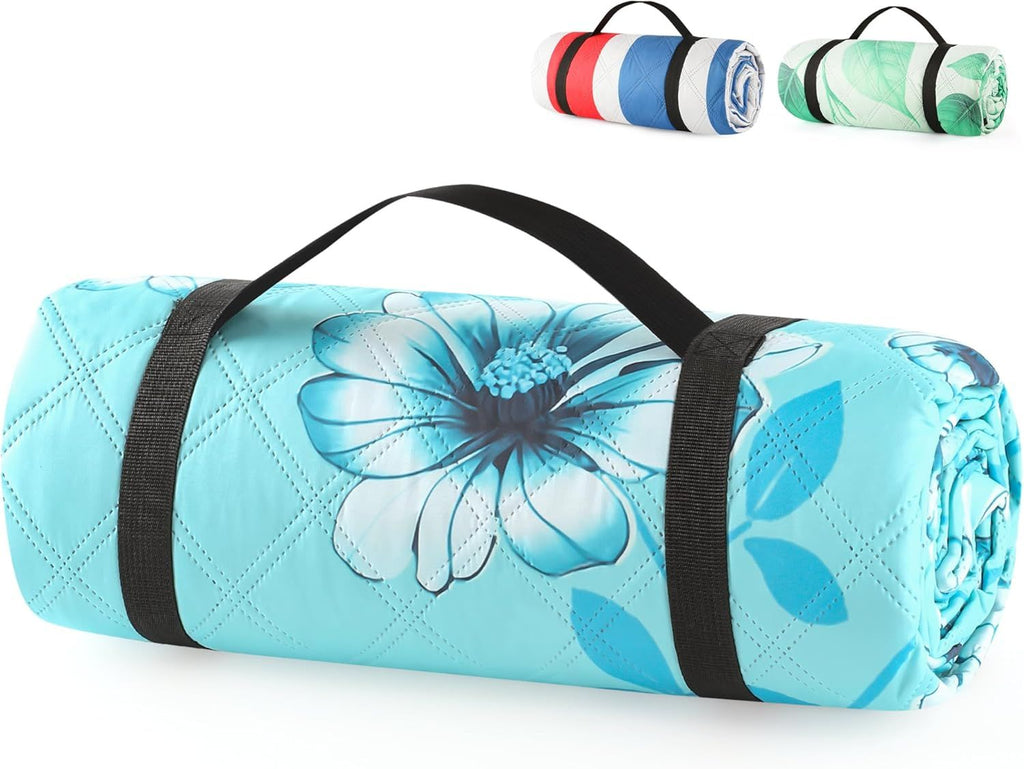 (2025 Upgrade) Extra Large Waterproof Picnic Blankets | Foldable Sandproof Beach Blanket N Outdoor Blanket | 5-Layer Machine Washable Soft Picnic Mat for Camping, Grass, Park N Stadium