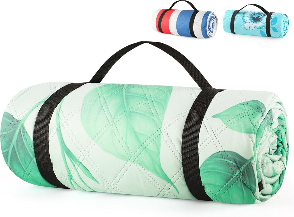 (2025 Upgrade) Extra Large Waterproof Picnic Blankets | Foldable Sandproof Beach Blanket N Outdoor Blanket | 5-Layer Machine Washable Soft Picnic Mat for Camping, Grass, Park N Stadium