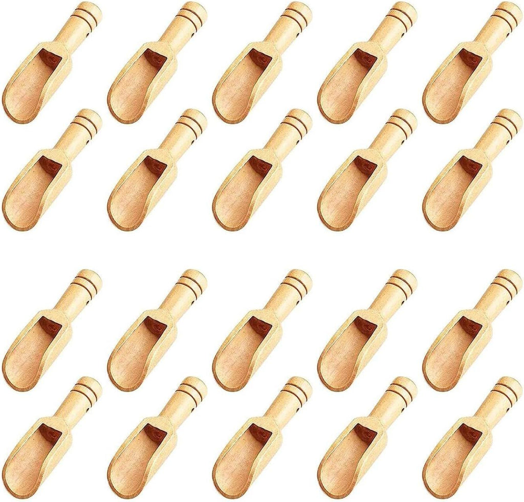 20pc Wooden Spoons Mini Bamboo Spoons for Bath Salts, tea scoop, Washing Powder spoon wooden candy spoon