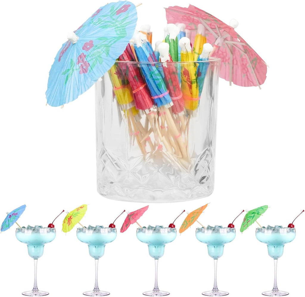 20PCS Cocktail Picks, Fancy Toothpicks for Appetizers, Decorative Skewers for Appetizers Drinks Party Fruit, 4.25 Inch Long Wooden Bamboo Umbrella Food Sticks Charcuterie Boards Accessories