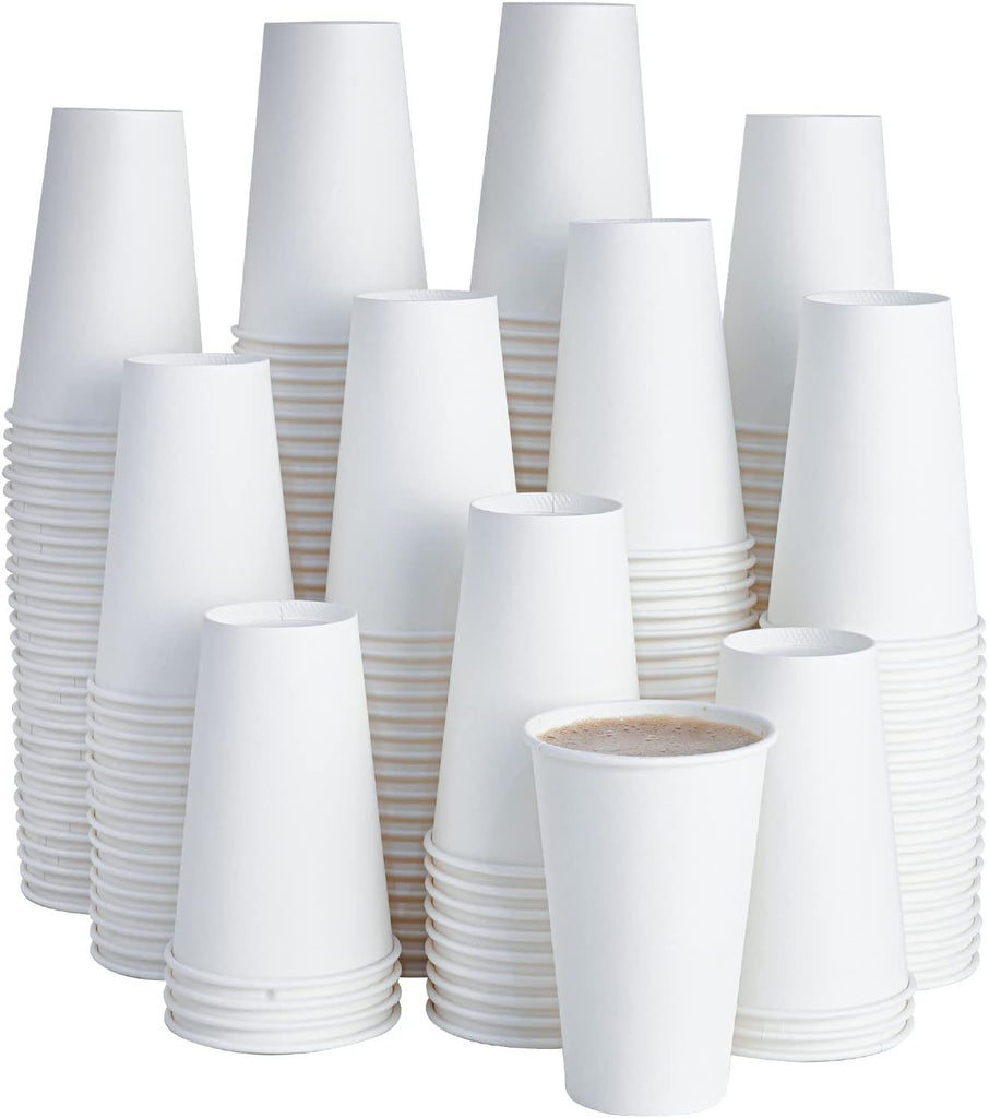 210 Pack 16 oz Disposable Paper Coffee Cup, Hot/Cold Beverage Drinking Cups for Water, Paper Coffee Cups, White Hot Coffee Cups, Suitable for Party, Picnic, Travel, and Events