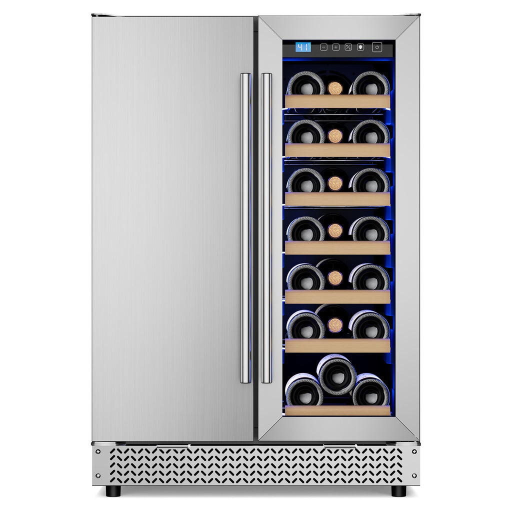 24-inch built-in dual-temperature zone wine and beverage refrigerator
