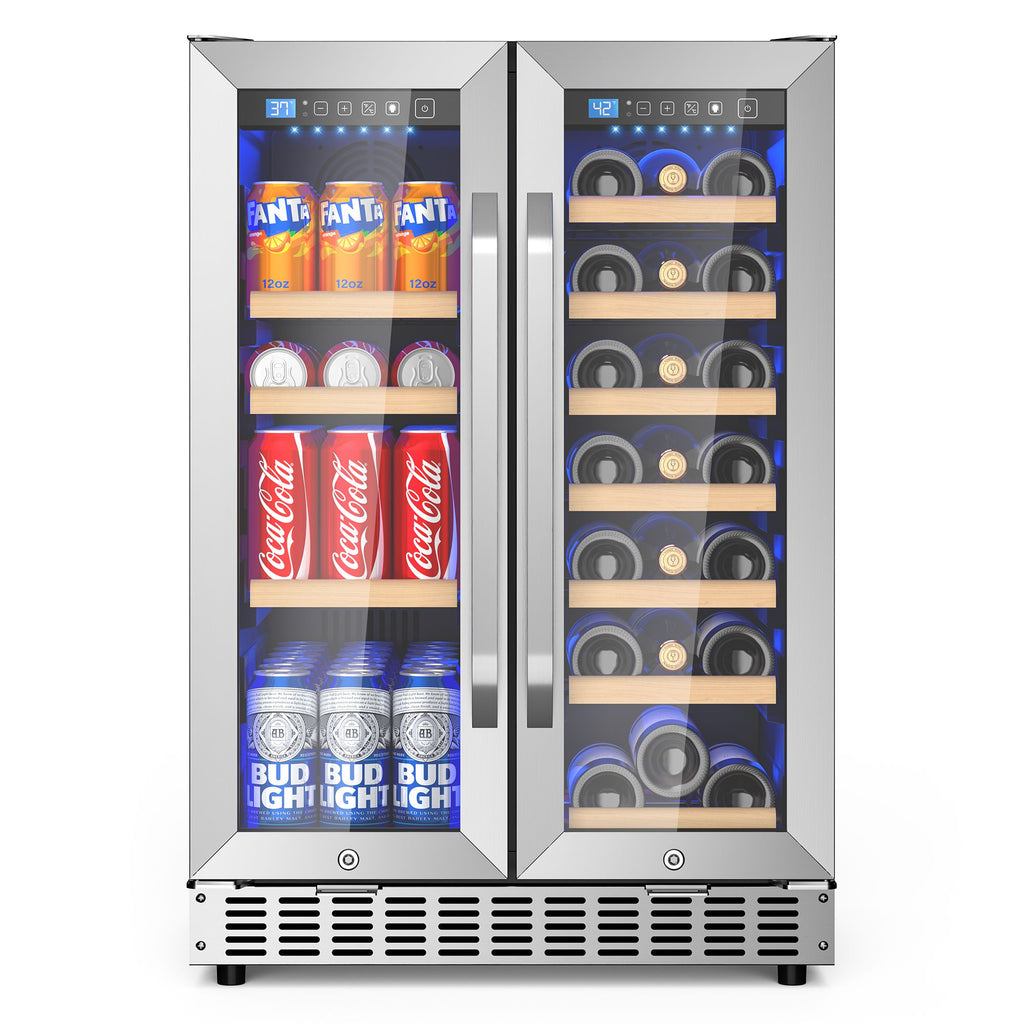 24-inch built-in dual-temperature zone wine and beverage refrigerator