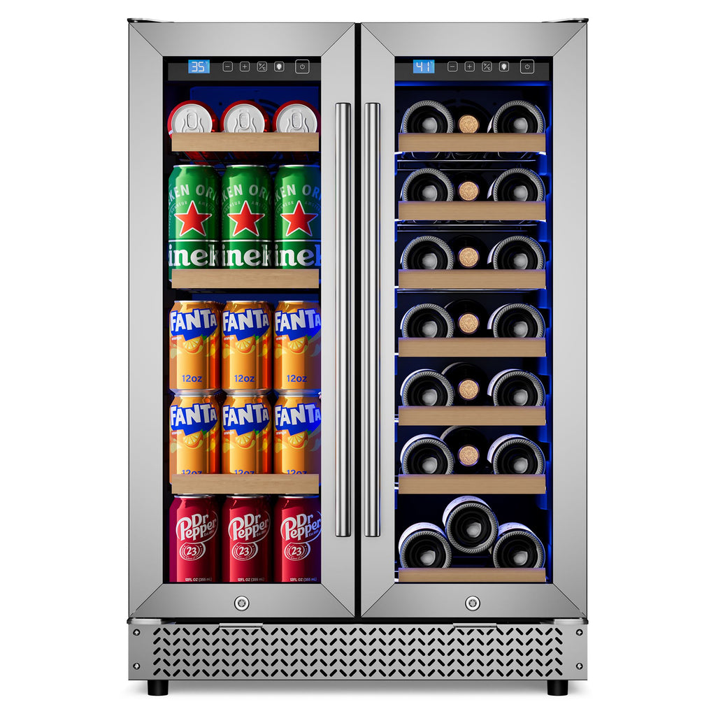 24-inch built-in dual-temperature zone wine and beverage refrigerator