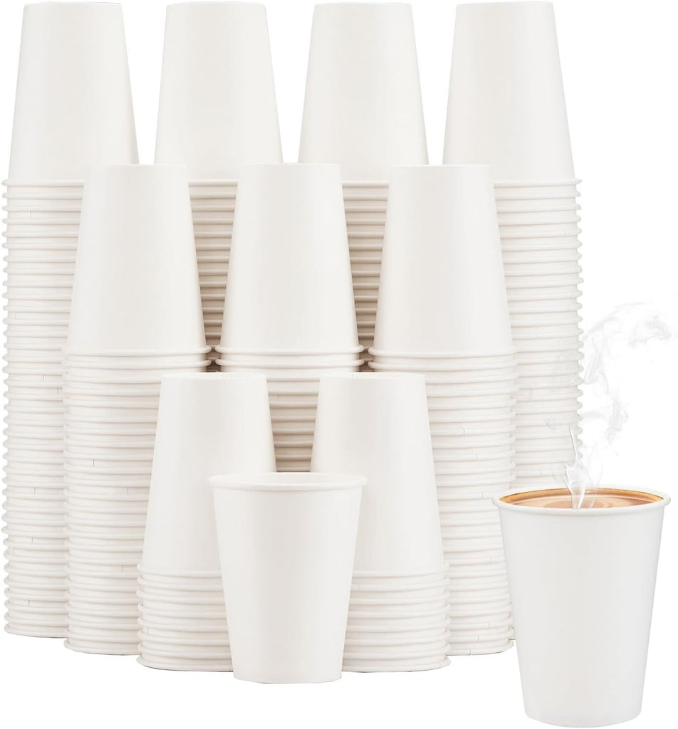 240 Pack Paper Cups 10 oz, 10 oz Disposable Coffee Cups, Hot/Cold Beverage Drinking Cups for Water Juice or Tea, Perfect for Office Party Home Travel
