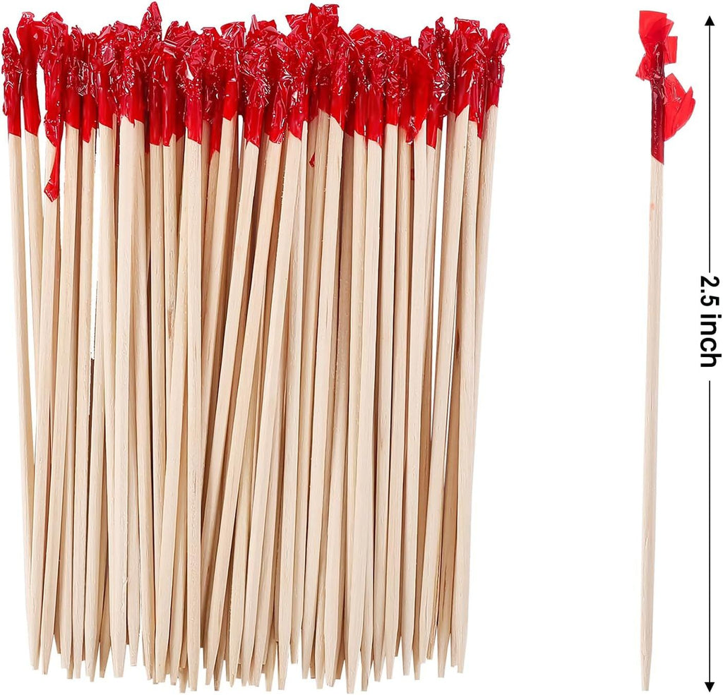2.5 Inch Wood Frill Picks Toothpicks,2800 Pcs Fancy Cocktail Picks,Sandwiches Picks,Colored Food Party Toothpicks for Fruit,Appetizers,Club Sandwiches,Parties