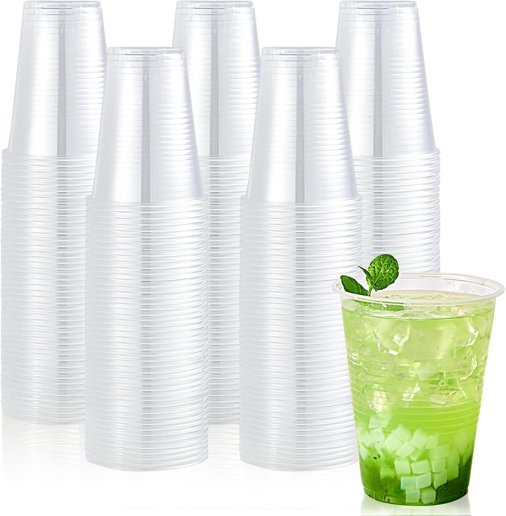 260 Pack 16 oz Clear Plastic Cups, Cold Disposable Plastic Drinking Cups for Parties, Picnic, BBQ, Travel, and Events