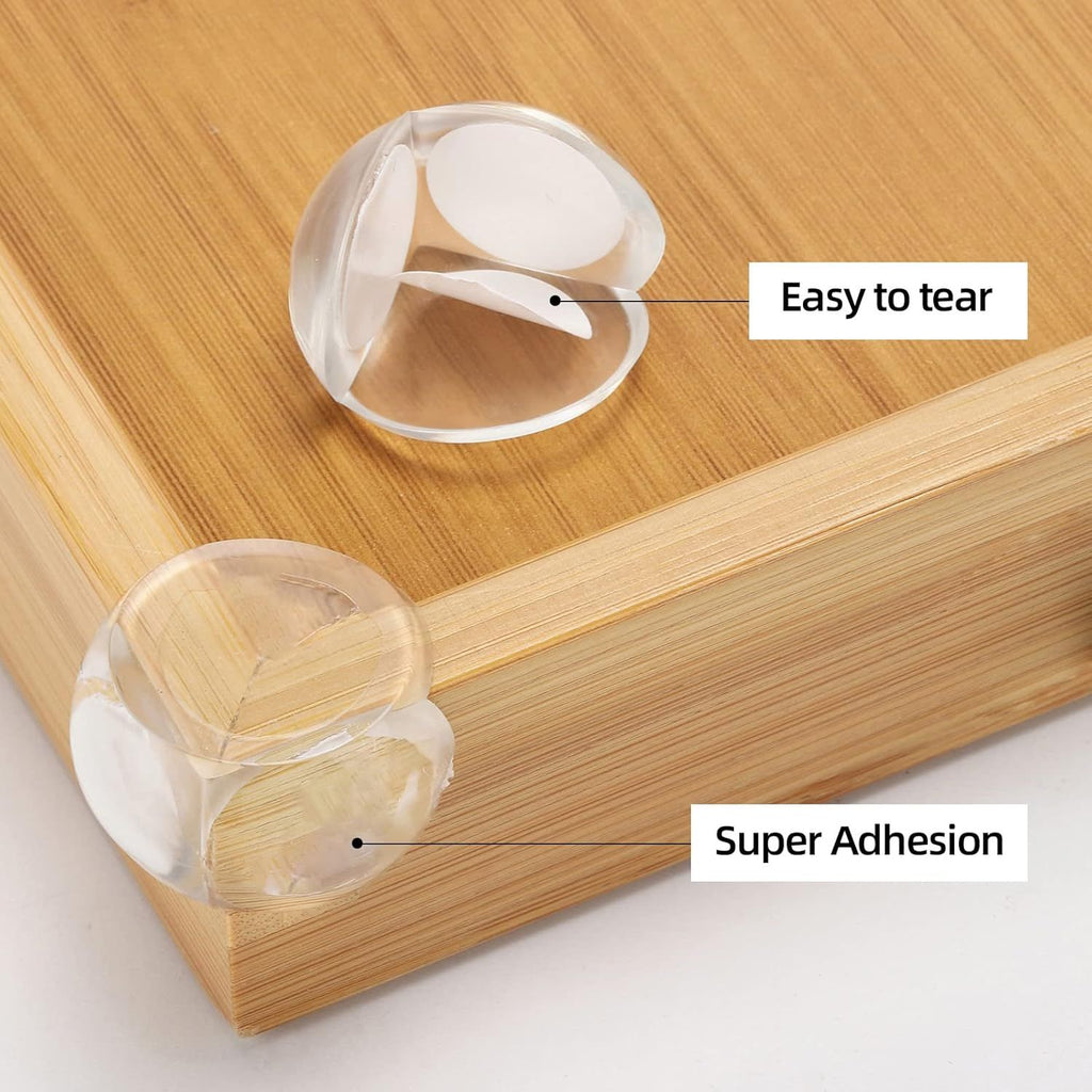 28 Pcs Clear Corner Protector - L, T, Round Shape Corner Guards & Bumpers to Cover Sharp Furniture & Table Edges for Baby Kid Toddler Safety