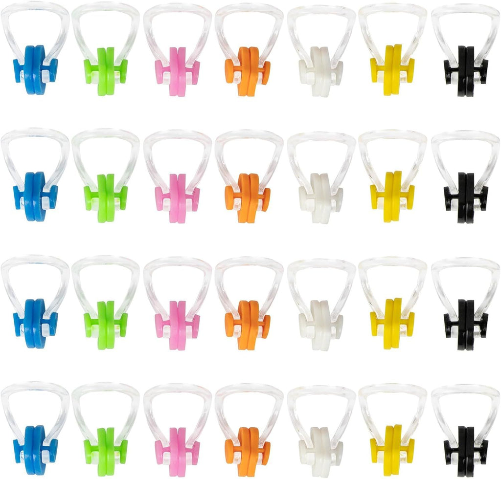 28 Pcs Swimming Nose Clip, Silicone Waterproof Swim Nose Plugs for Kids