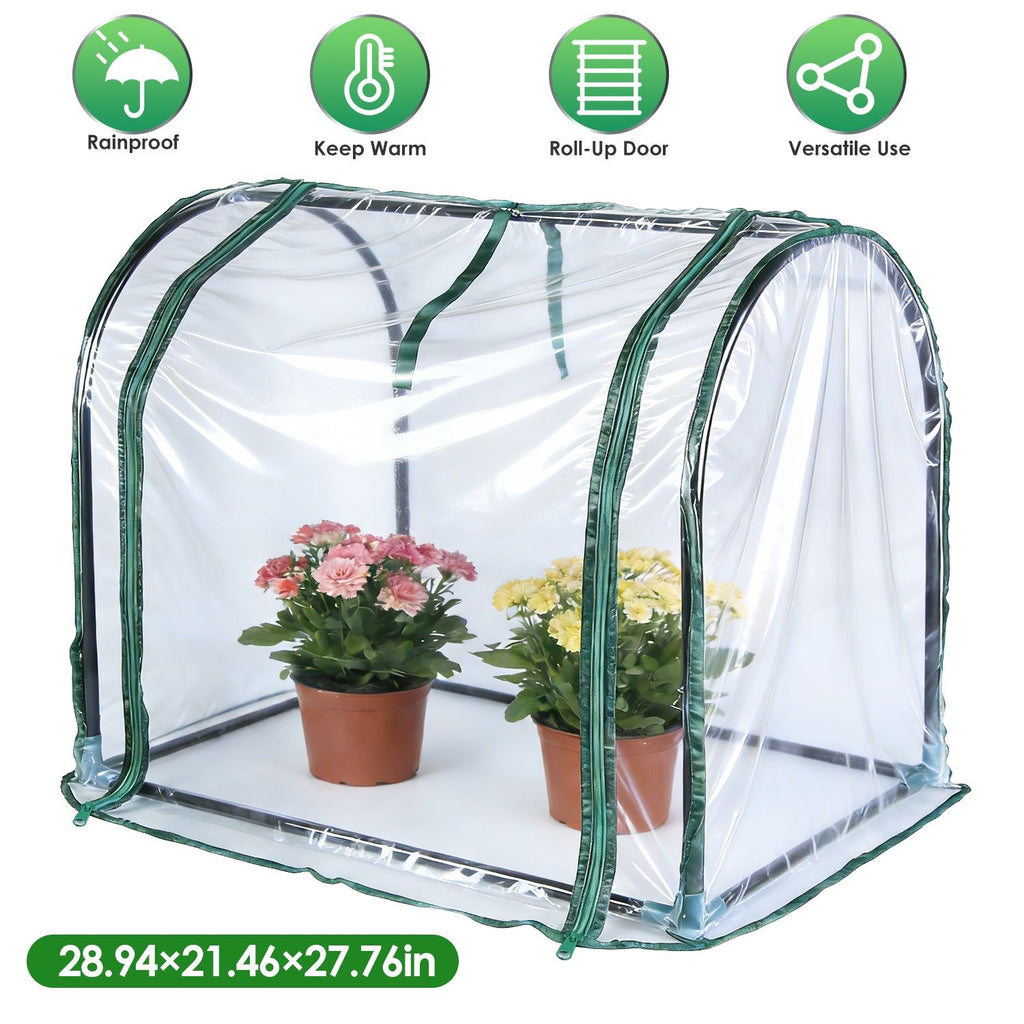 28.94" x 21.46" x 27.76" Tabletop Mini Greenhouse Portable Greenhouse for Spring Indoor Outdoor Garden Tent for Seed Starting Plant Protection Gardening