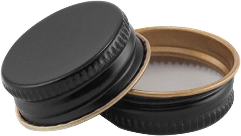 28mm Black Metal Screw Caps With Plastisol Liner - Pack of 15 Leak Proof Lids