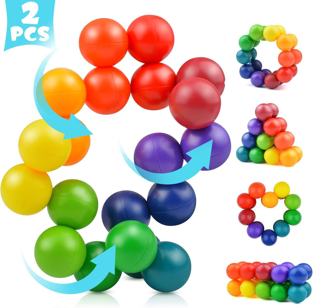 2PCS Autism Sensory Toys for Autistic Children , Sensory Fidget Toys for Adults Kids, Autism Toys for Toddlers 3-4, Travel Toys Present for Kids Stocking Stuffers
