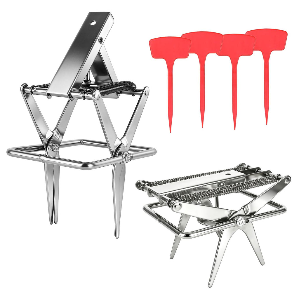 2PCS Easy Setup Mole Traps Outdoor Reusable Scissor Mole Gopher Rodent Control Trap Solid Metal Material For Lawn Garden Yard