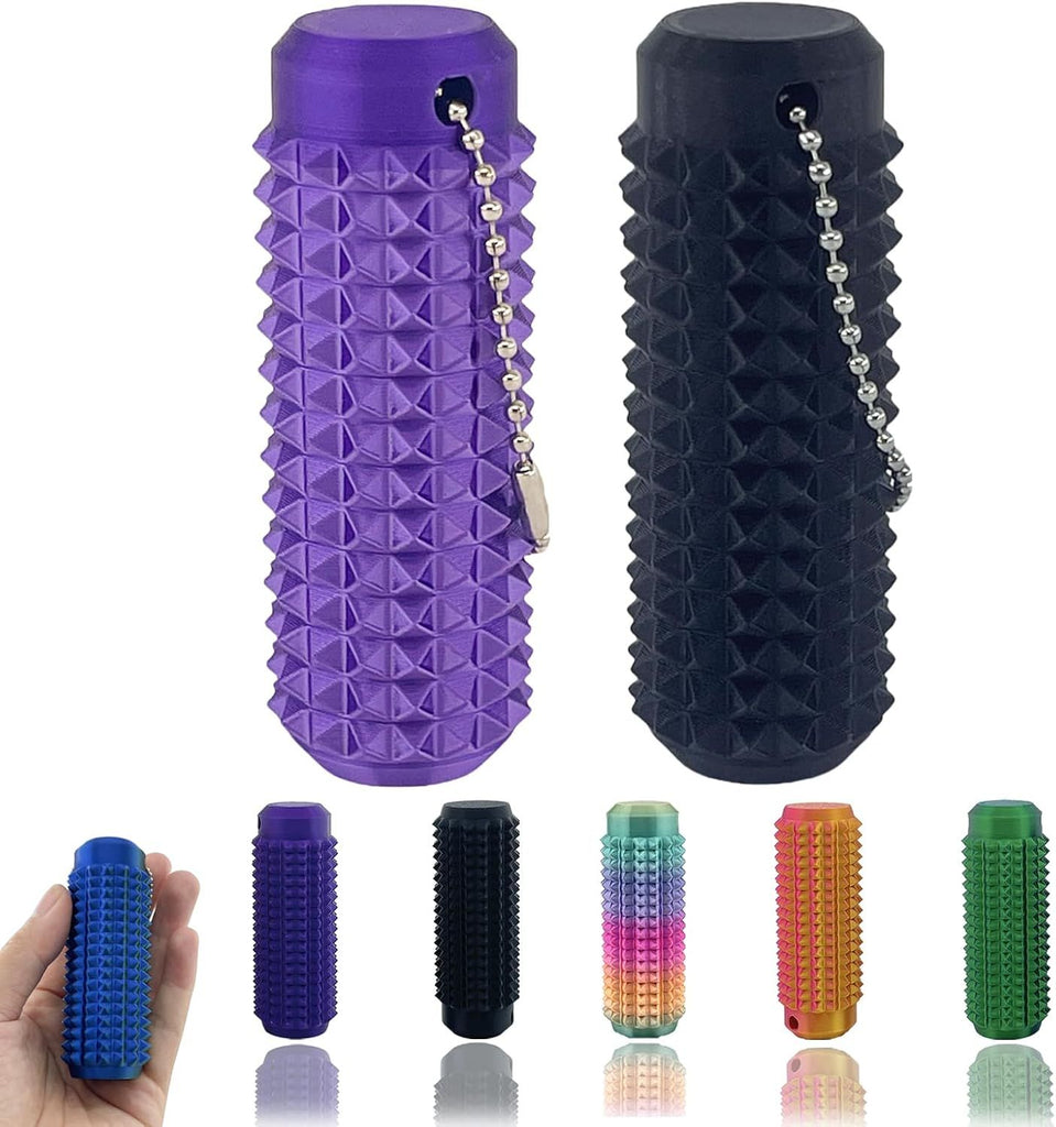 2PCS Little Ouchies Fidget, Portable Stim Tool, Pocket Fidget Toy, Pain Stim Fidget, 3D Printed Venting Key Pendant, Spiky Grippie Stim Keychain for Anxiety Relief Valentines Day Gift for Kids