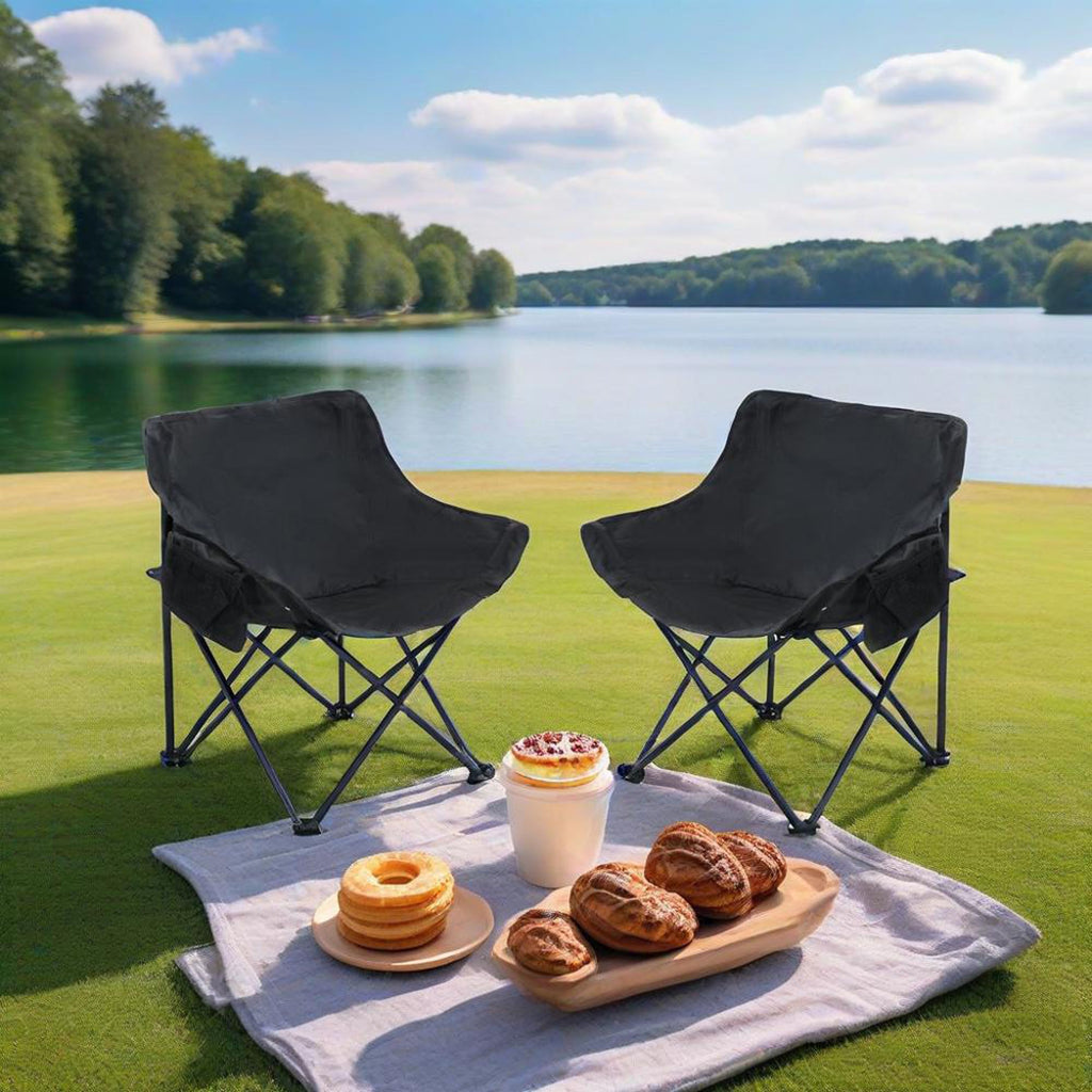 2PCS Outdoor Camping Chairs Folding/Portable, Carry Bag
