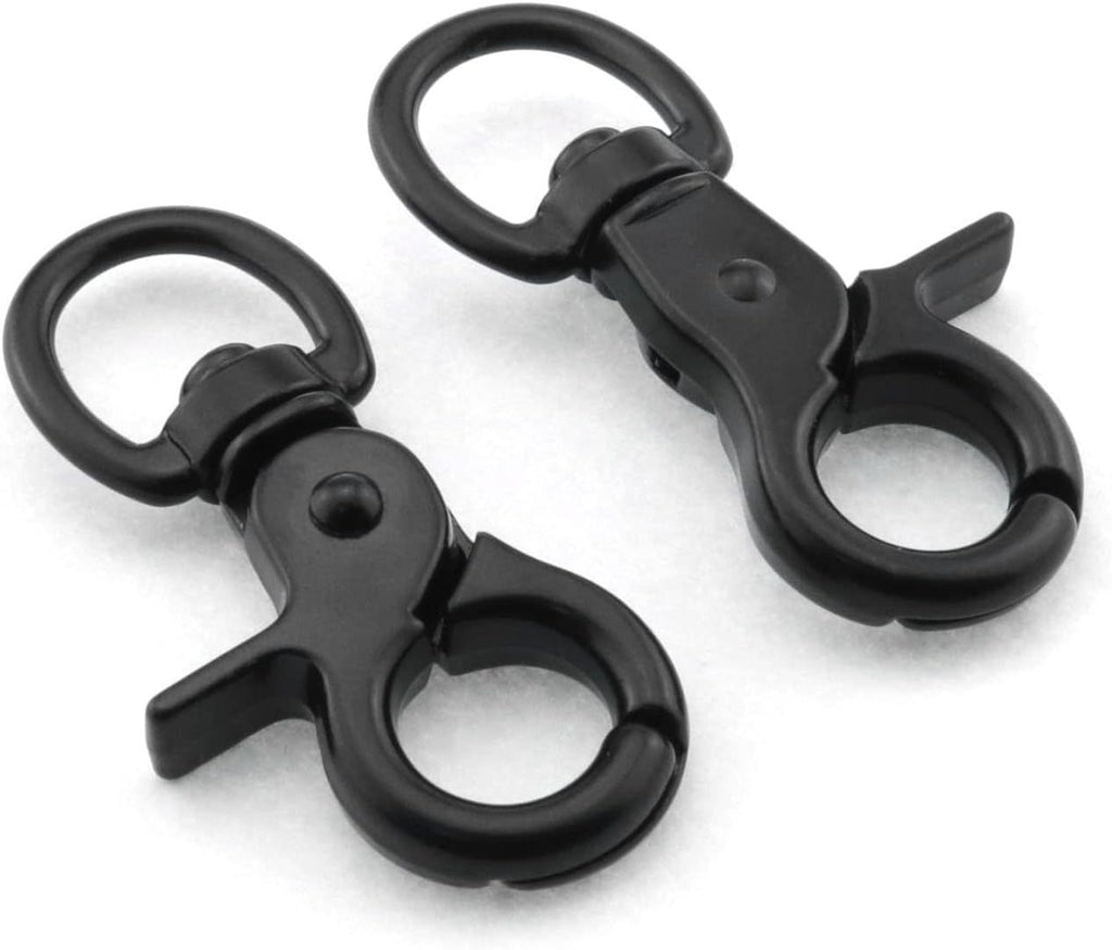 2pcs Snap Hook Zinc Alloy 60mm Black Key Chain Door Lock Pets Cage Hook Belt Clip for Any Suitable Cage, Dog Traction Rope