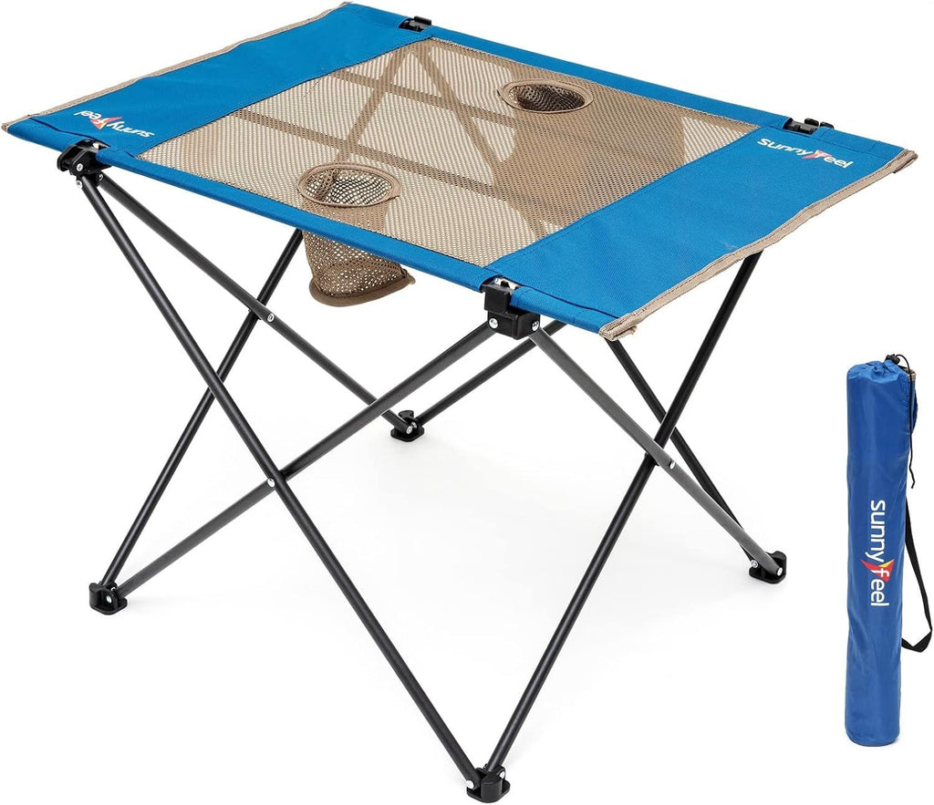 3 in 1 Folding Camping Table, Stool, and Footrest, Lightweight Portable up to 300 LBS, Easy to Carry for Beach, Fishing, Trip, Picnic, Lawn, Concert Outdoor