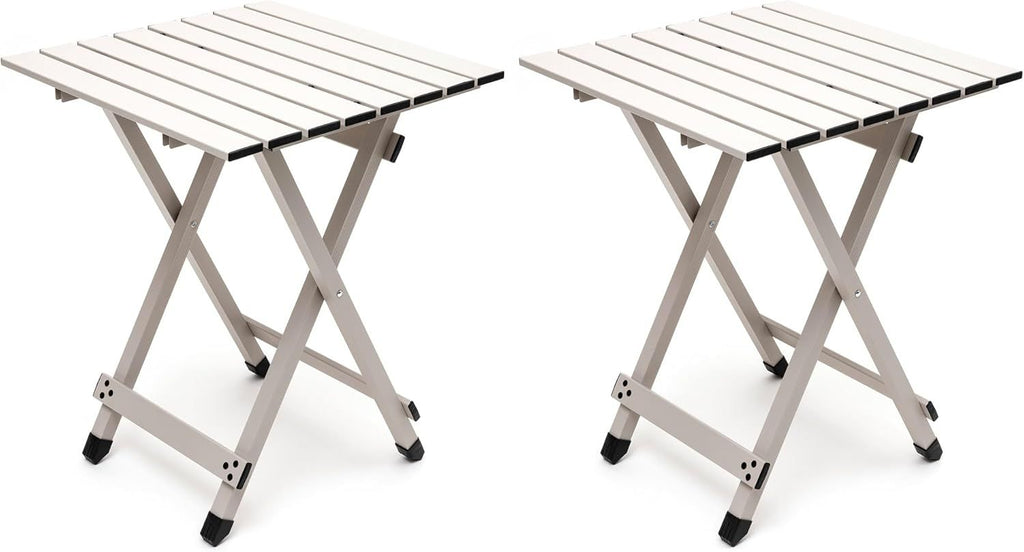 3 in 1 Folding Camping Table, Stool, and Footrest, Lightweight Portable up to 300 LBS, Easy to Carry for Beach, Fishing, Trip, Picnic, Lawn, Concert Outdoor