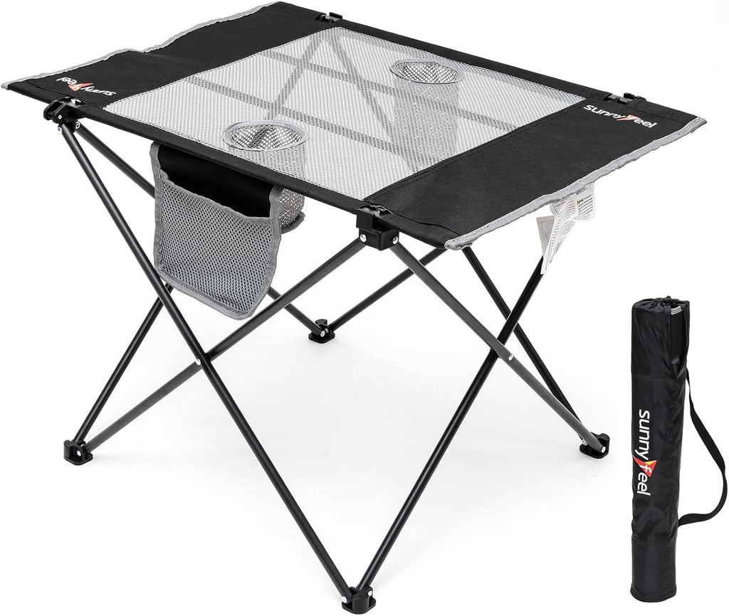 3 in 1 Folding Camping Table, Stool, and Footrest, Lightweight Portable up to 300 LBS, Easy to Carry for Beach, Fishing, Trip, Picnic, Lawn, Concert Outdoor