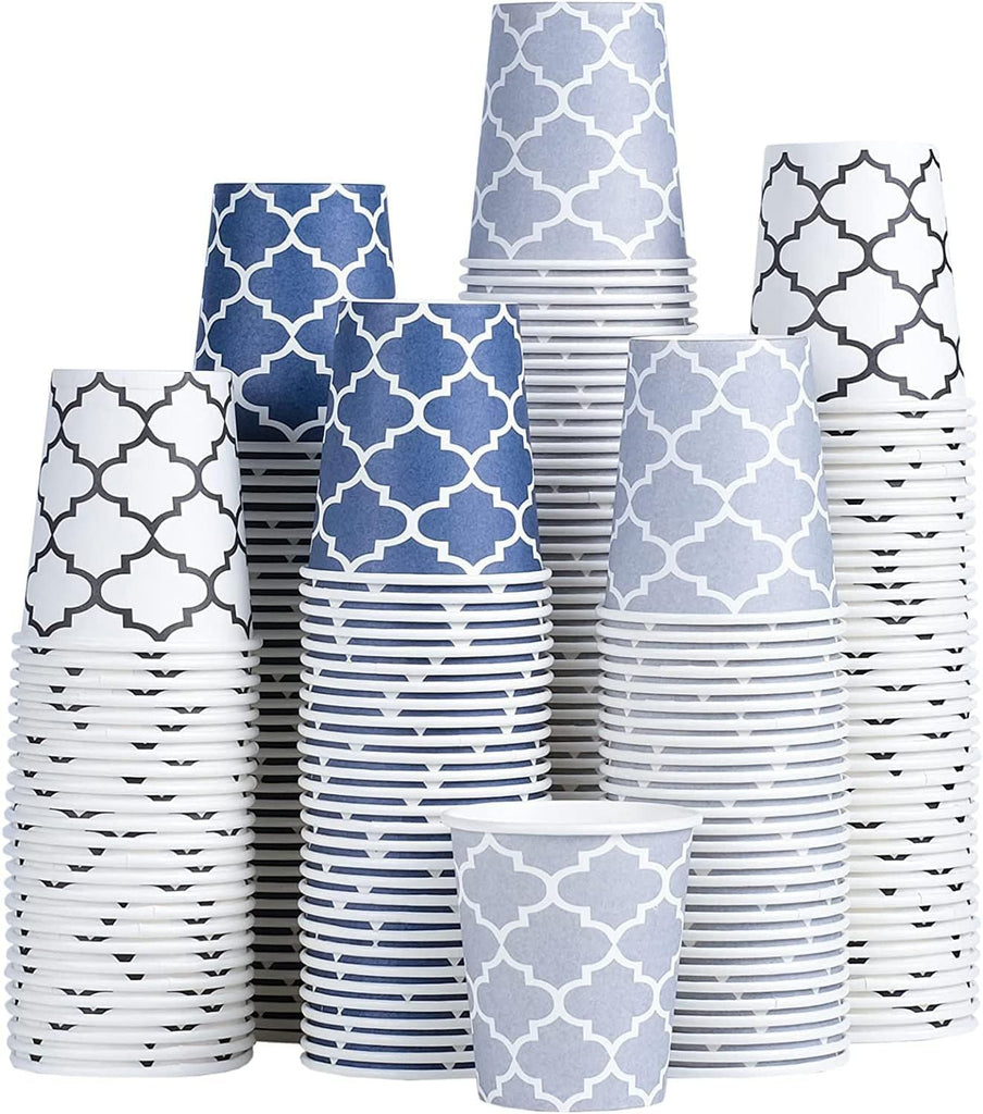 3 oz Paper Cups, Small Mouthwash Cups 3 OZ, Mini Disposable Bathroom Cups, Paper Cups 3 Ounce for Bathroom, Supermarket, Birthday Party, Travel, Events, Picnic, BBQ