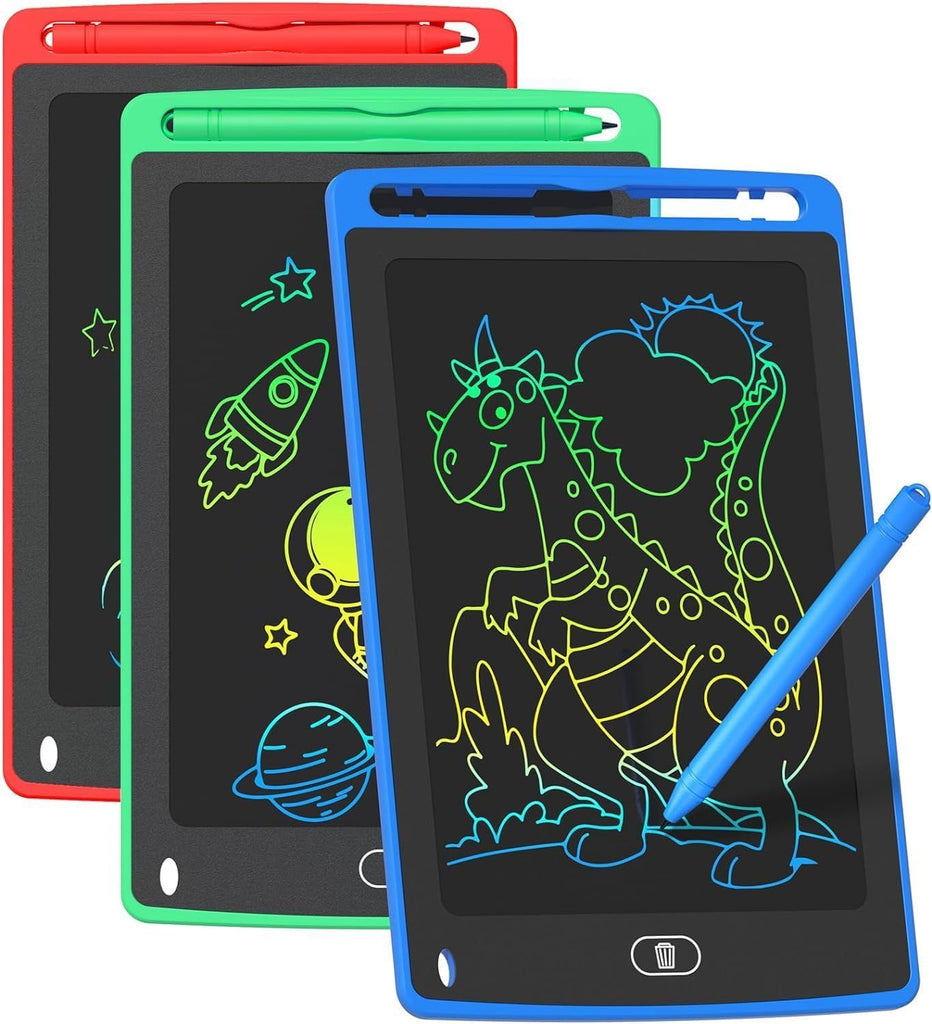 3 Pack LCD Writing Tablet for Kids, 8.5 Inch Colorful Doodle Board Drawing Tablet, Educational Learning Toys