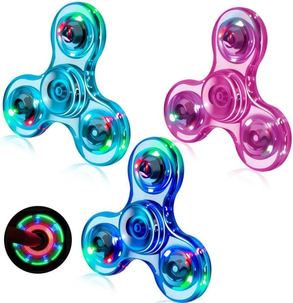 3 Pack LED Light Up Fidget Spinners