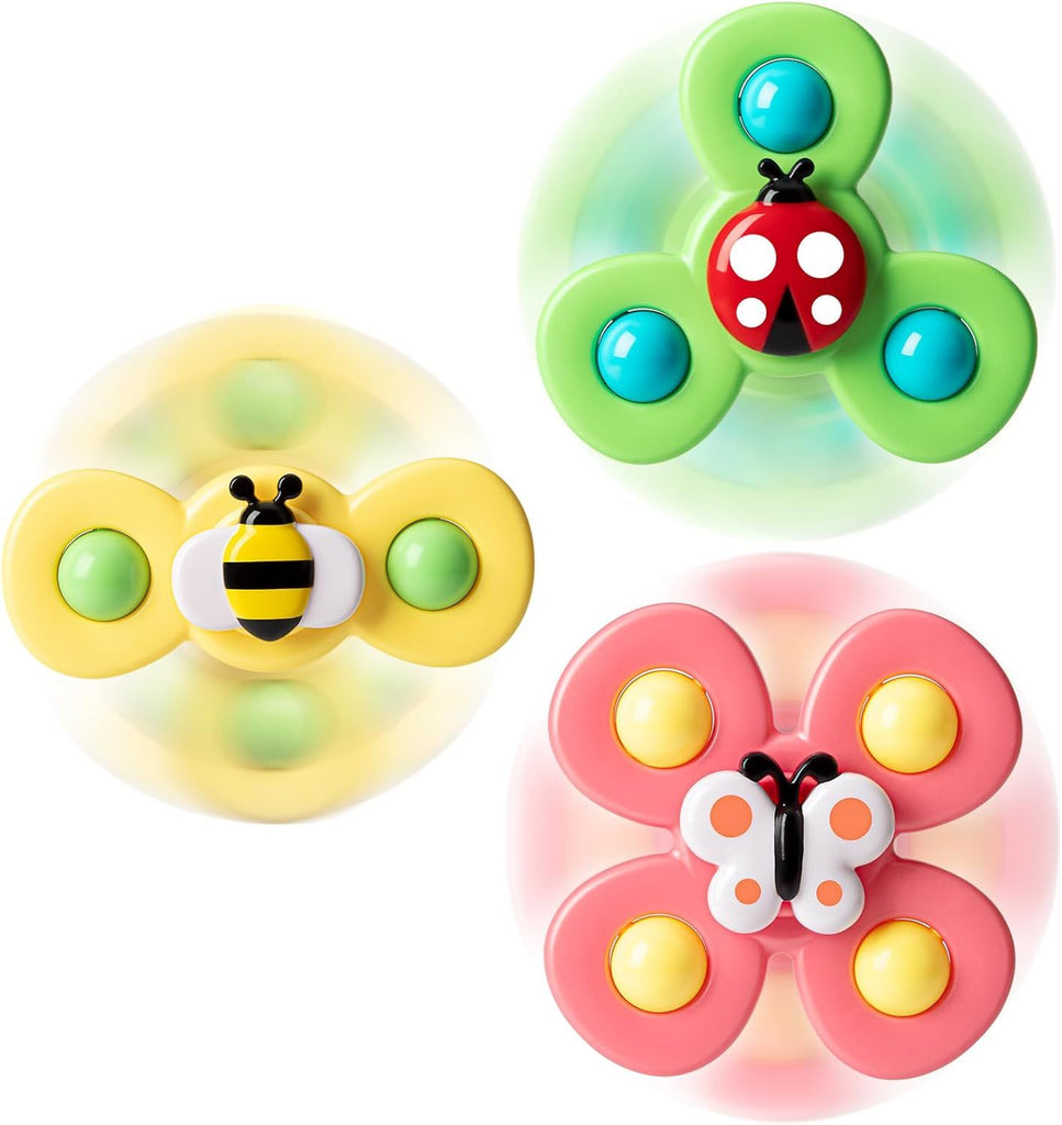 3 PCS Suction Cup Spinner Toys for 1 2 Year Old Boys Spinning Toys Baby