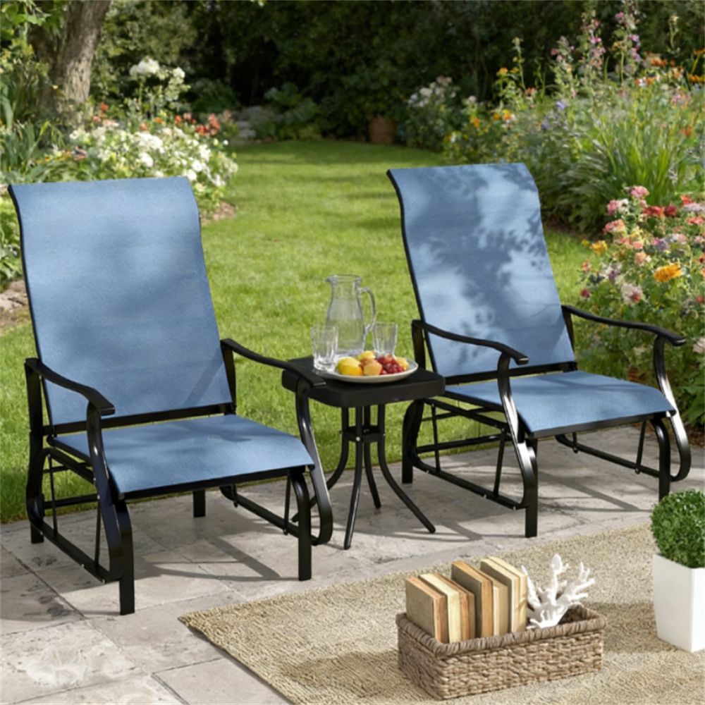 3-Piece Outdoor Tavern Set, Terrace Set, Garden Set, Light Blue