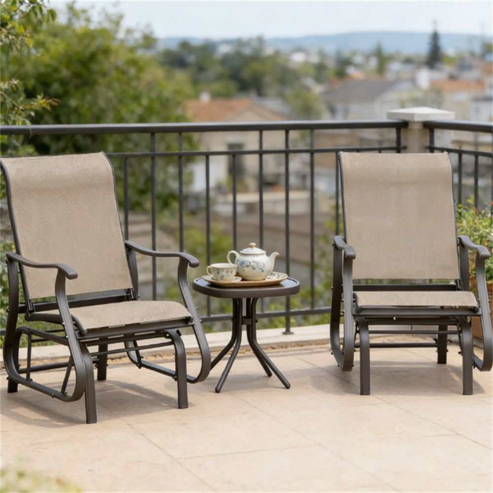 3-Piece Tavern Set, Terrace Chair, Garden Set, Gray