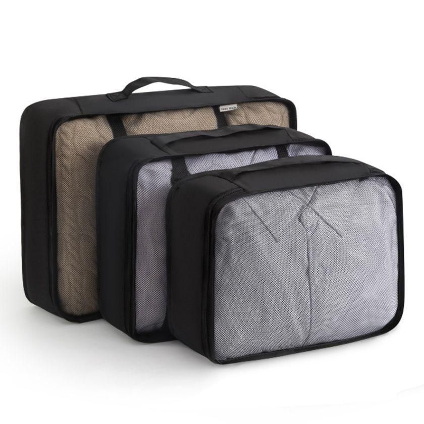 3-Piece Travel Storage Bags, Waterproof & Breathable Clothing Organizer Pouches, Luggage Garment Sorting Packing Bags