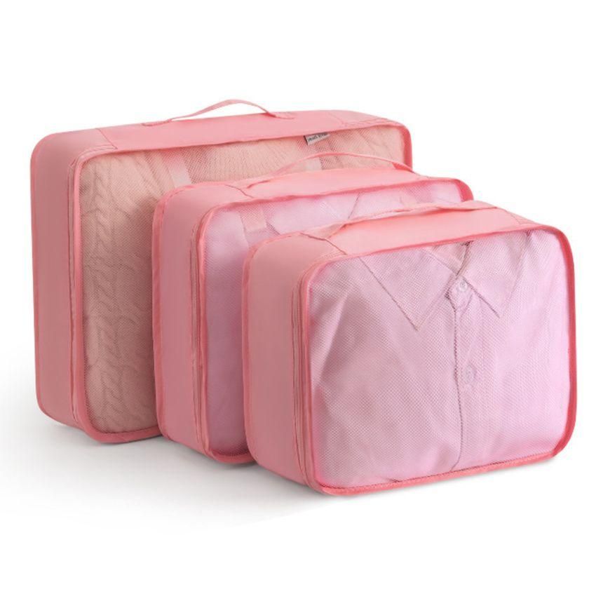 3-Piece Travel Storage Bags, Waterproof & Breathable Clothing Organizer Pouches, Luggage Garment Sorting Packing Bags