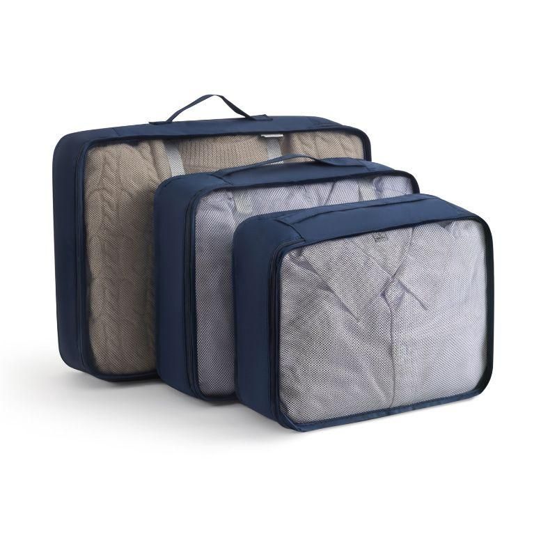 3-Piece Travel Storage Bags, Waterproof & Breathable Clothing Organizer Pouches, Luggage Garment Sorting Packing Bags