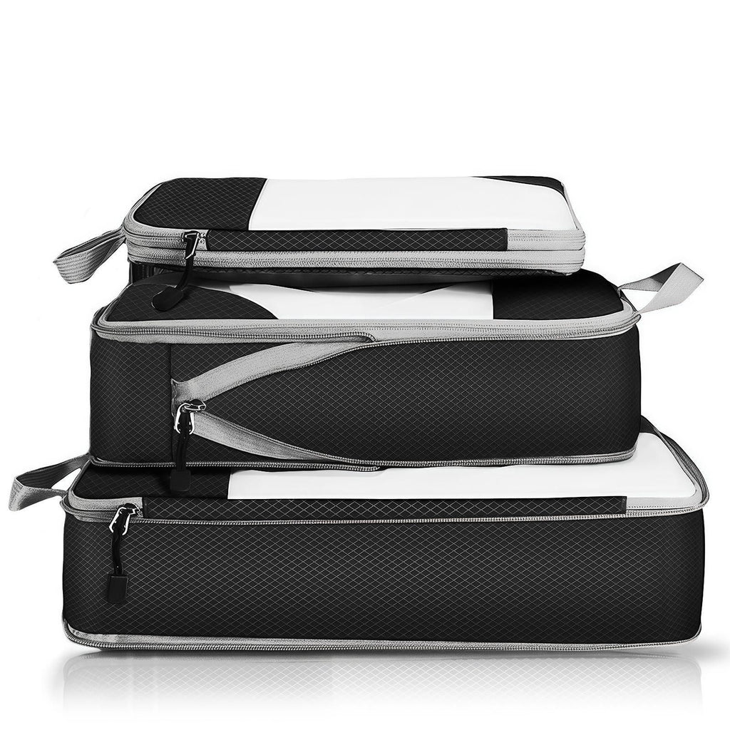 3-Size Business Travel Storage Bag with Handheld Zipper Design, Clothes and Underwear Divided Storage Bag