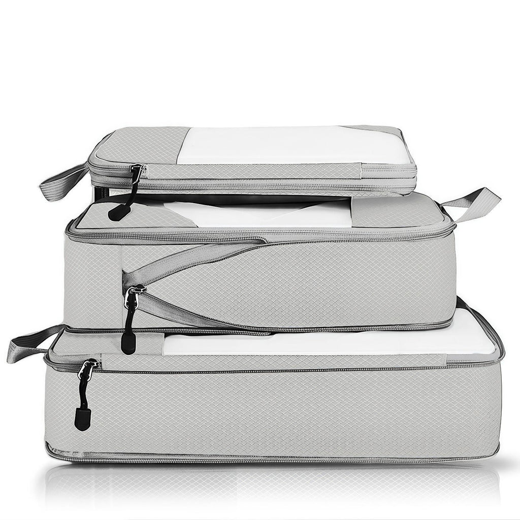 3-Size Business Travel Storage Bag with Handheld Zipper Design, Clothes and Underwear Divided Storage Bag
