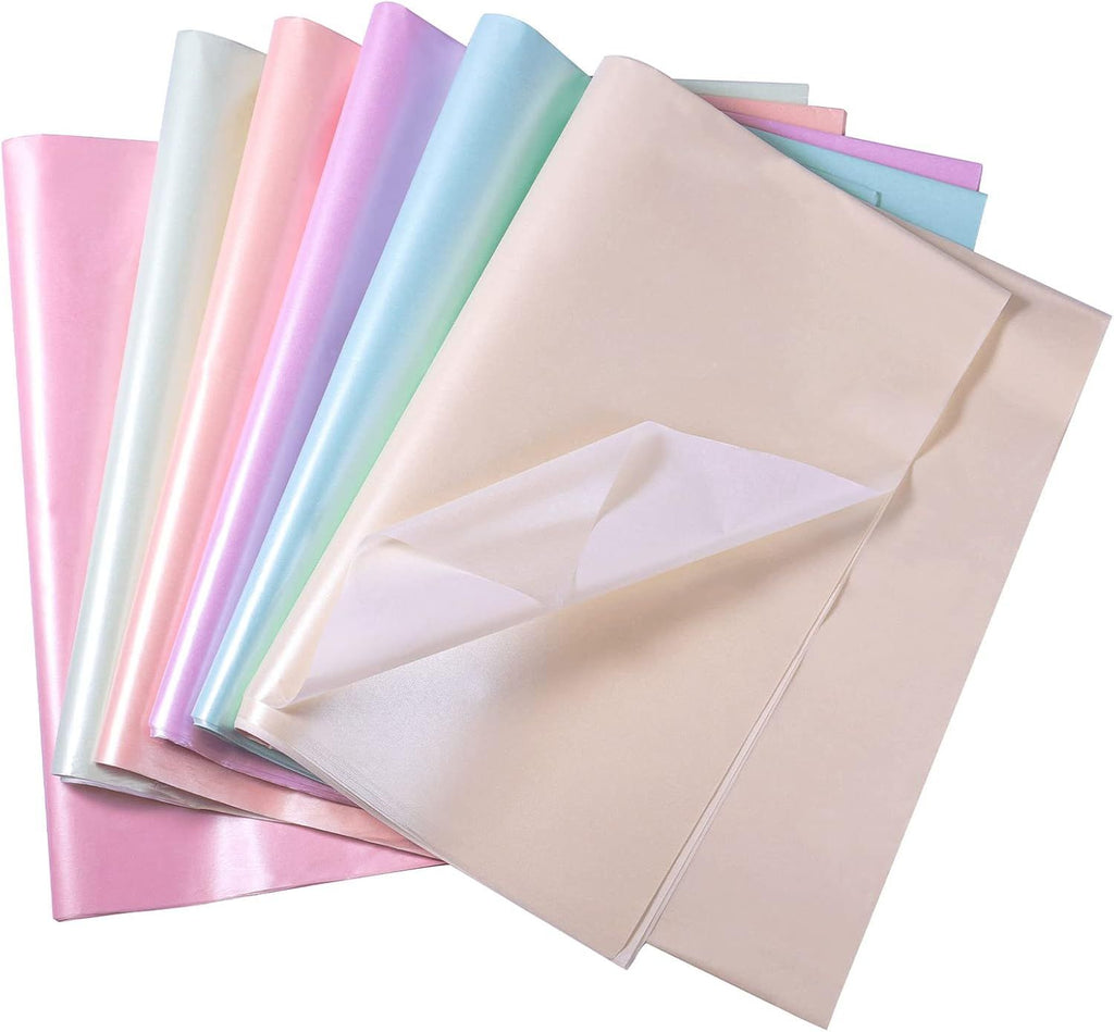 30 Sheets 19.7x13.8 Inch Metallic Tissue Papers, Pearlescent Shimmer Wrapping Tissue for Holiday, Birthday, Party, Wedding Decoration